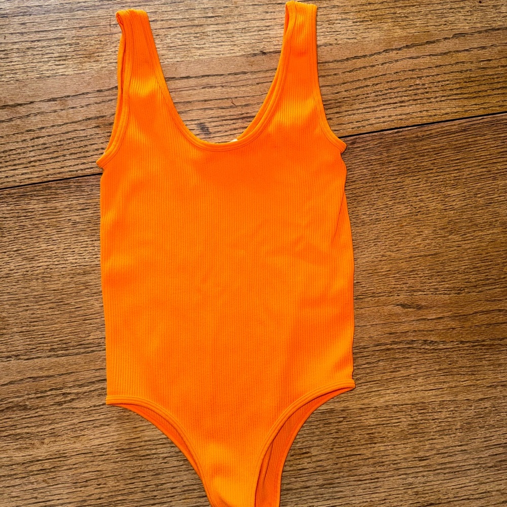 Zara Vibrant Orange Bodysuit size M L